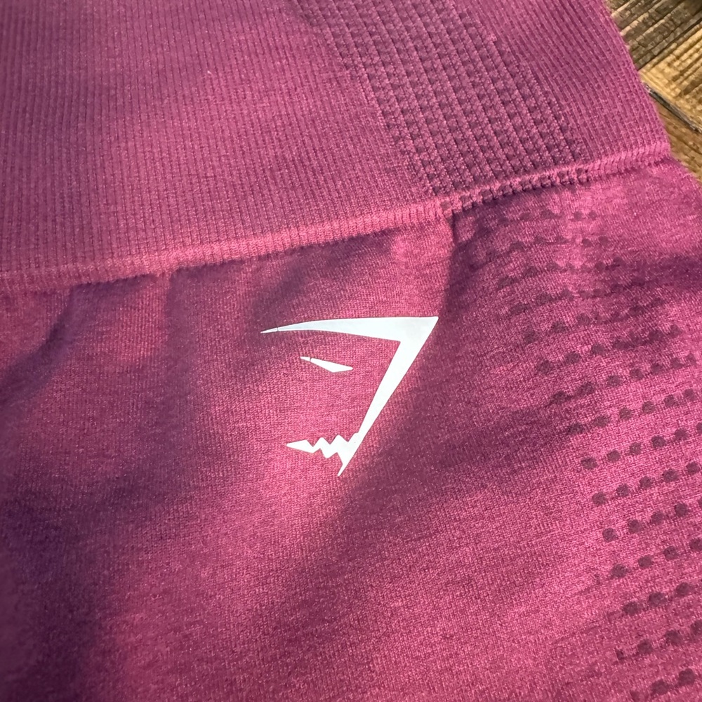 ☀️☀️☀️GYM SHARK Women’s Seamless Active Leggings - Maroon & Orange - Picture 4 of 10